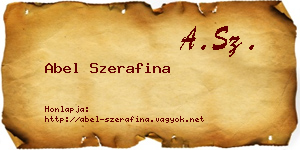 Abel Szerafina névjegykártya